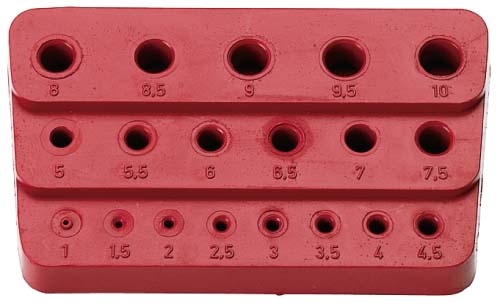 Kunststoff-Aufsteckblock 5,1-10,0mm um 0,1 steigend