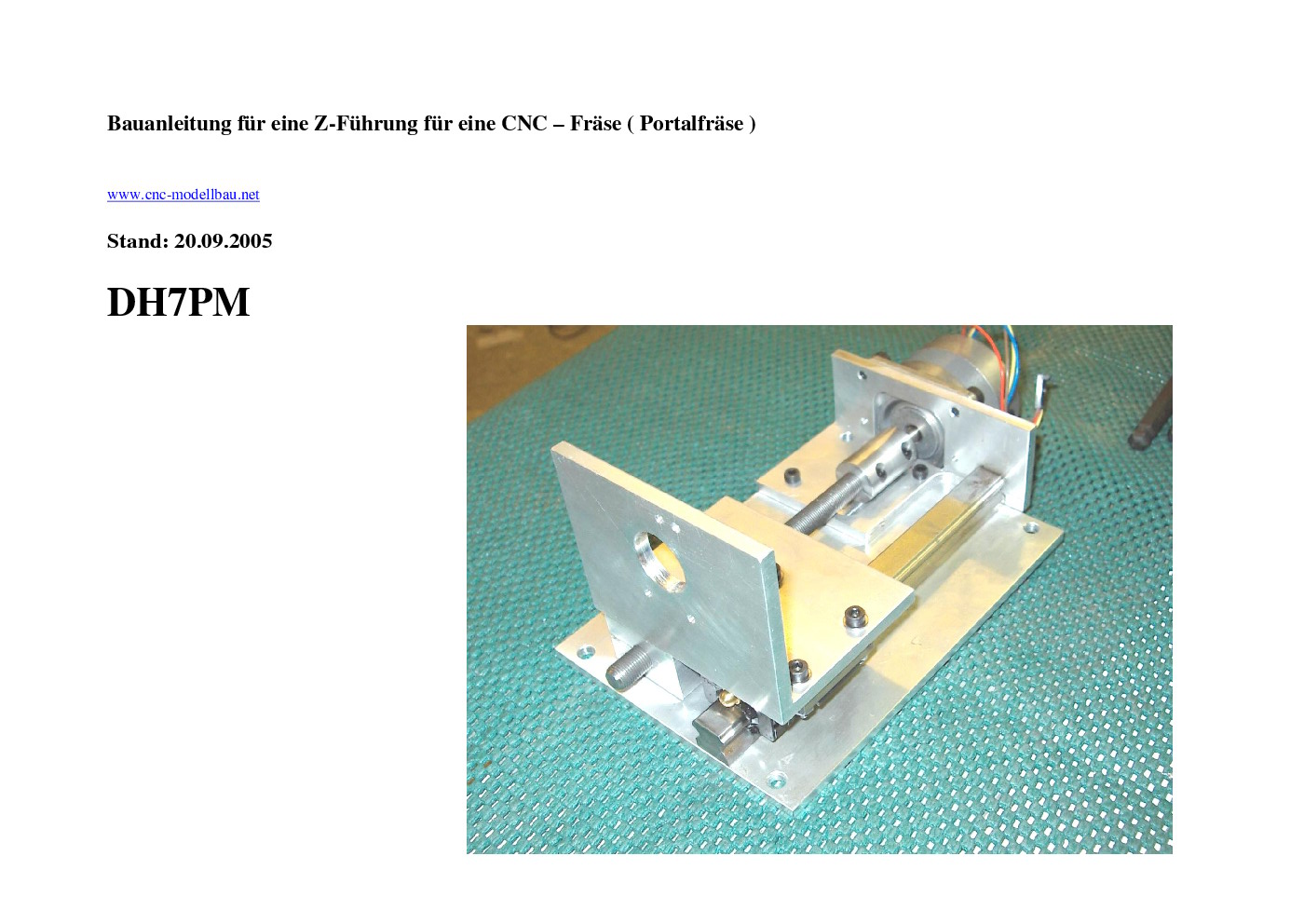 Z-Axis Construction Plan