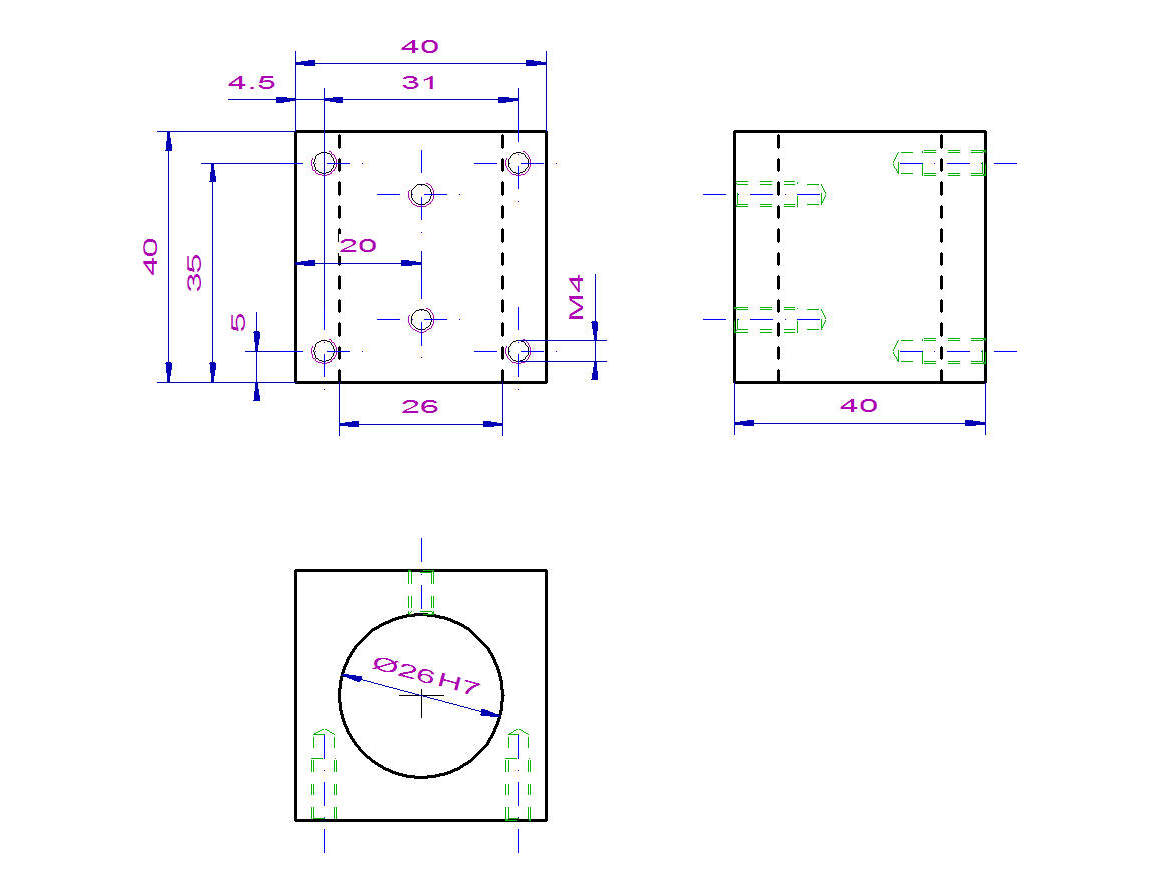 Bearing Block 26mm