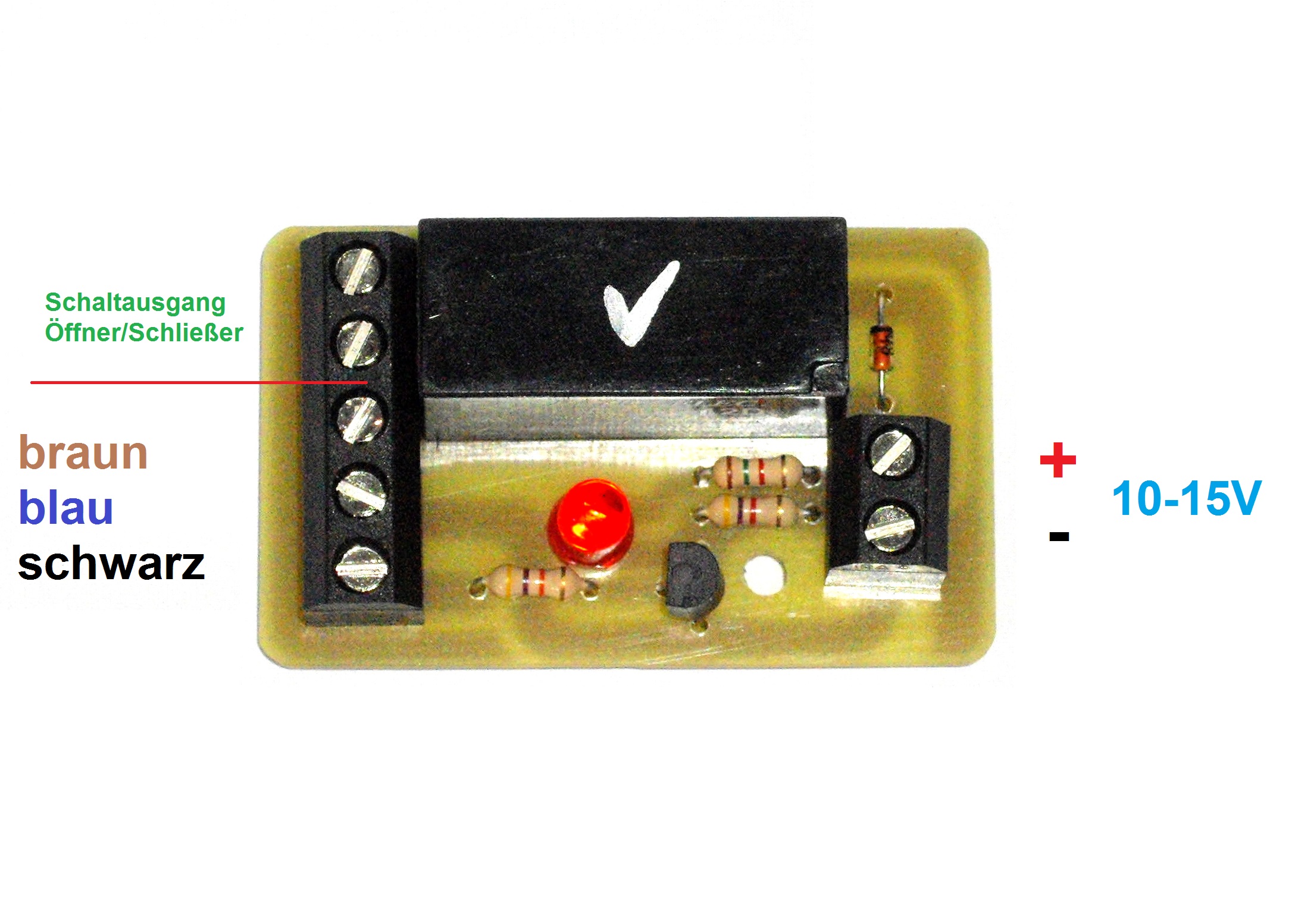 Steuerplatine fr Induktive Schalter potentialfreier Kontakt