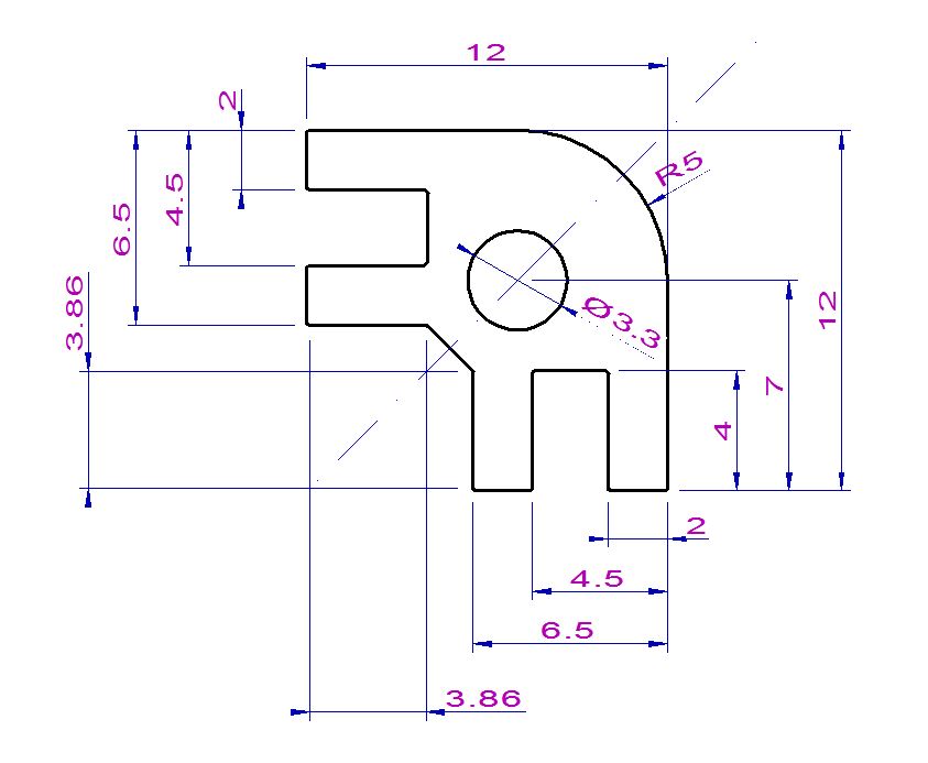 Gehuse Eckprofil 12 x 12mm Alu 0,95m