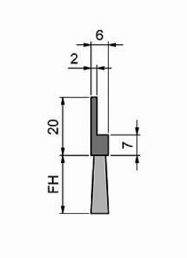 Flex Brsten System 40mm fr Absaugungen 1m