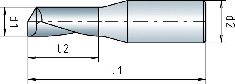 VHM-Mini Einzahnfrser Aluminium 2,5mm