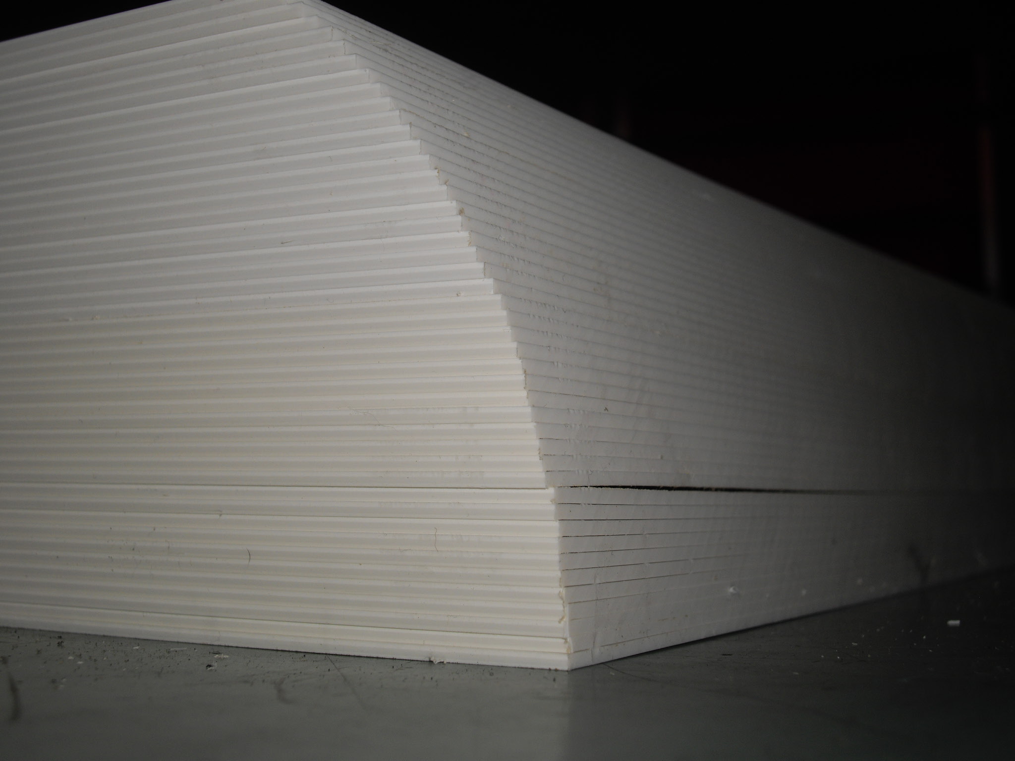 Polystyrene plates white , matt 2mm