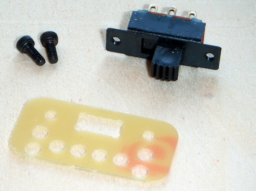 RC Schalterhalter einzeln GFK mit Schalter und Schrauben